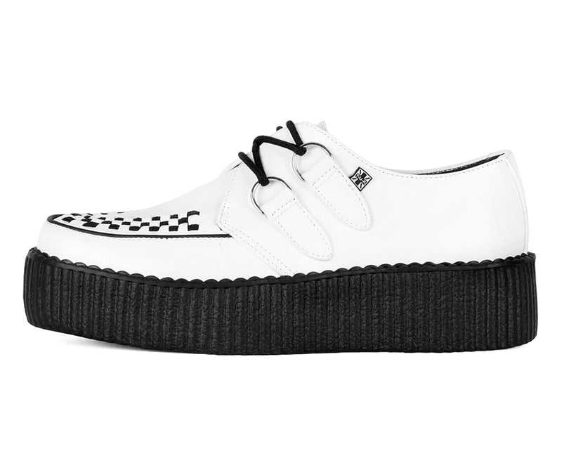 V6803 White Leather Viva Mondo Creeper