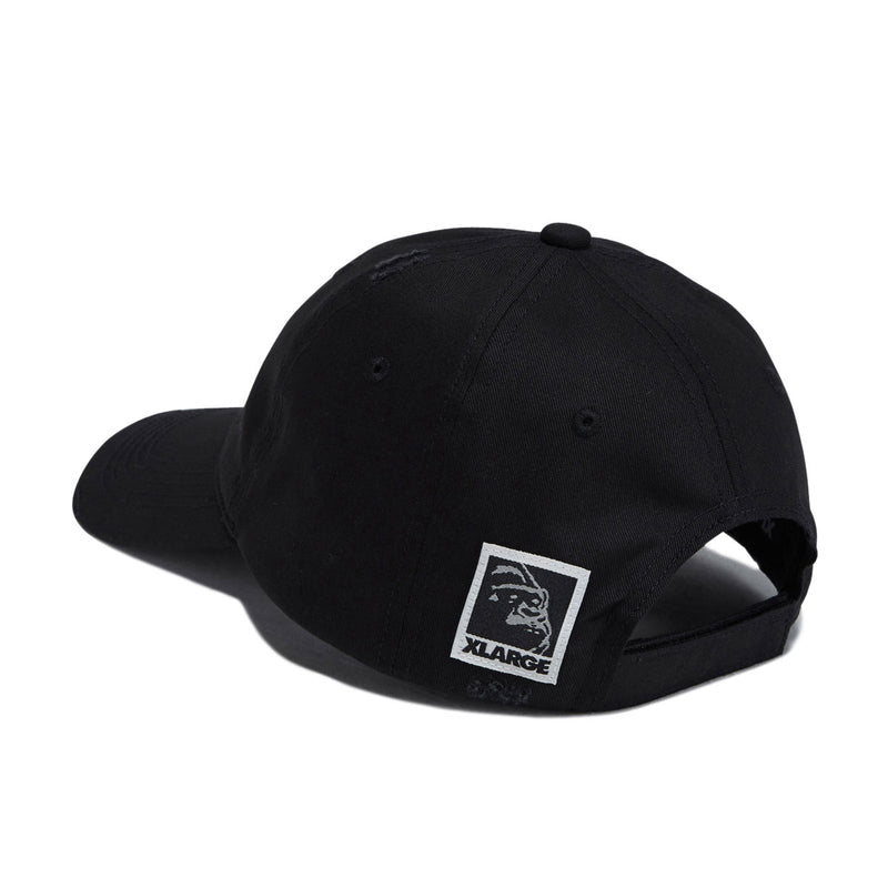 XLarge Label Brand 6 Panel Hat - Black