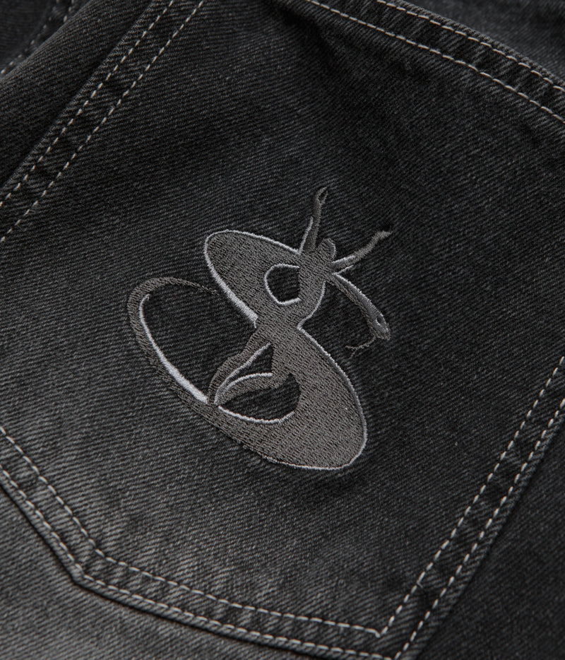 Yardsale Phantasy Panel Jeans in Black and Faded