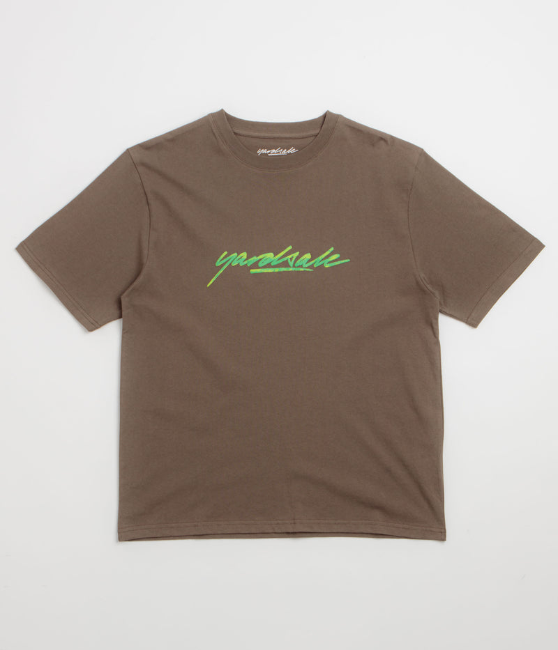 Yardsale Script Sludge T-Shirt in Tan