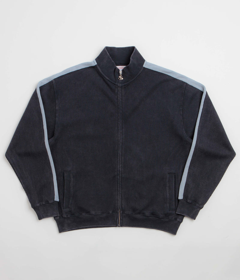 Yardsale Woven Phantasy Full Zip Sweatshirt in Navy and Blue