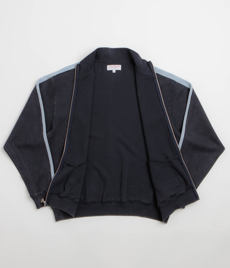 Yardsale Woven Phantasy Full Zip Sweatshirt in Navy and Blue