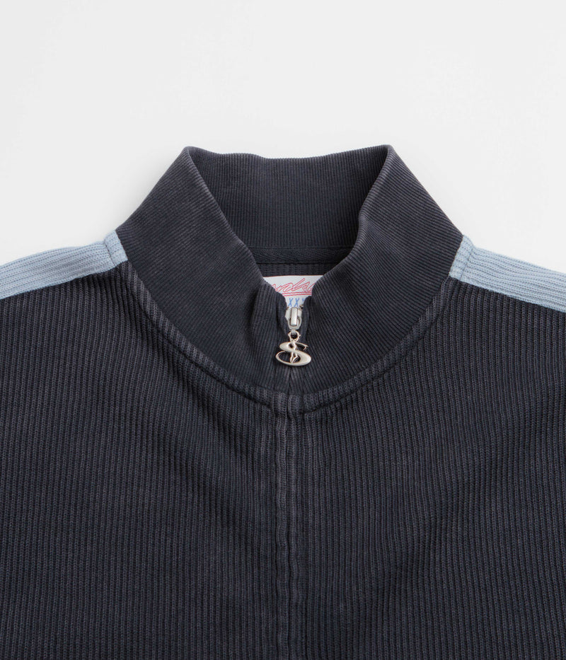 Yardsale Woven Phantasy Full Zip Sweatshirt in Navy and Blue
