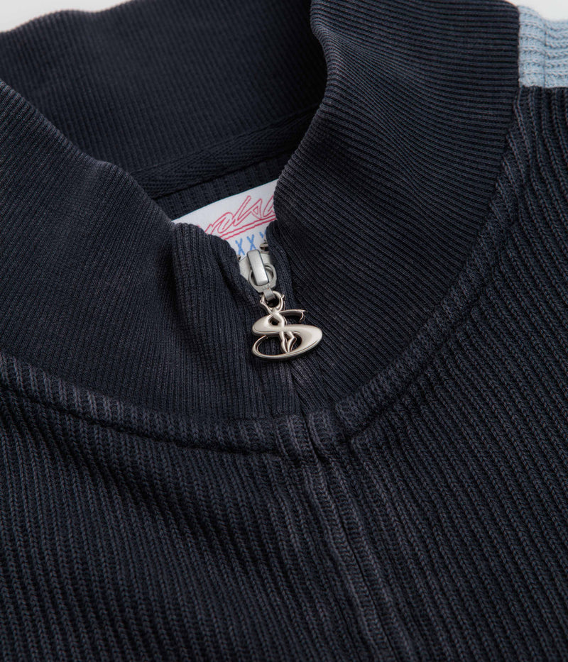 Yardsale Woven Phantasy Full Zip Sweatshirt in Navy and Blue